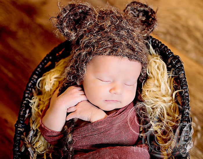 Adorable Knit Ewok Hat - Ewok crochet winter hat - Best star wars newborn photoshoot hat
