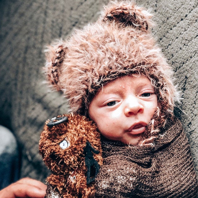 baby yoda wearing hat