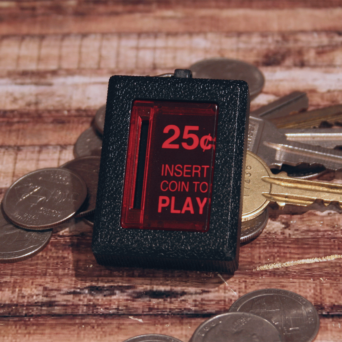 Phoenix Arcade Marquee Coin Door accessory Keychain