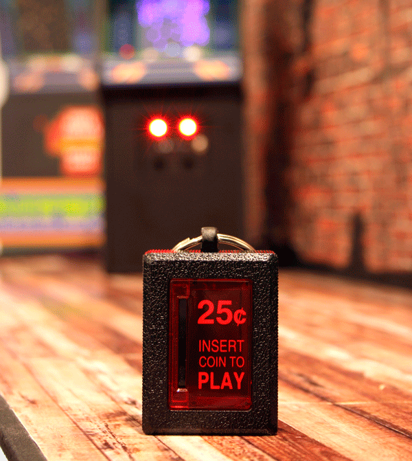 Insert Coin Arcade Key-Chain That Lights Up