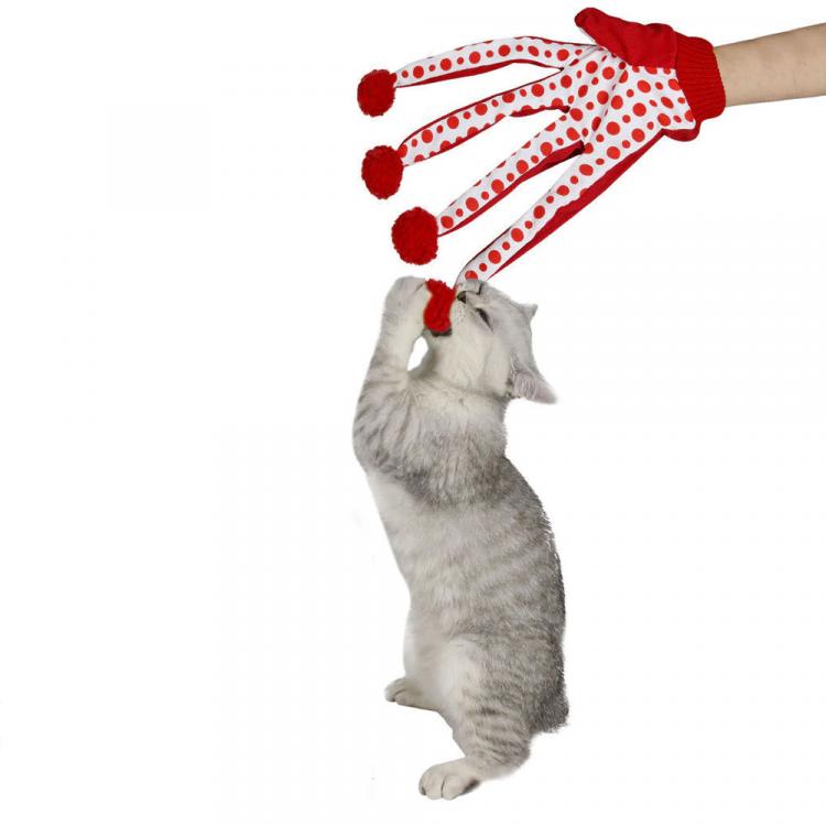 Clown Glove Extended Finger Cat Toys