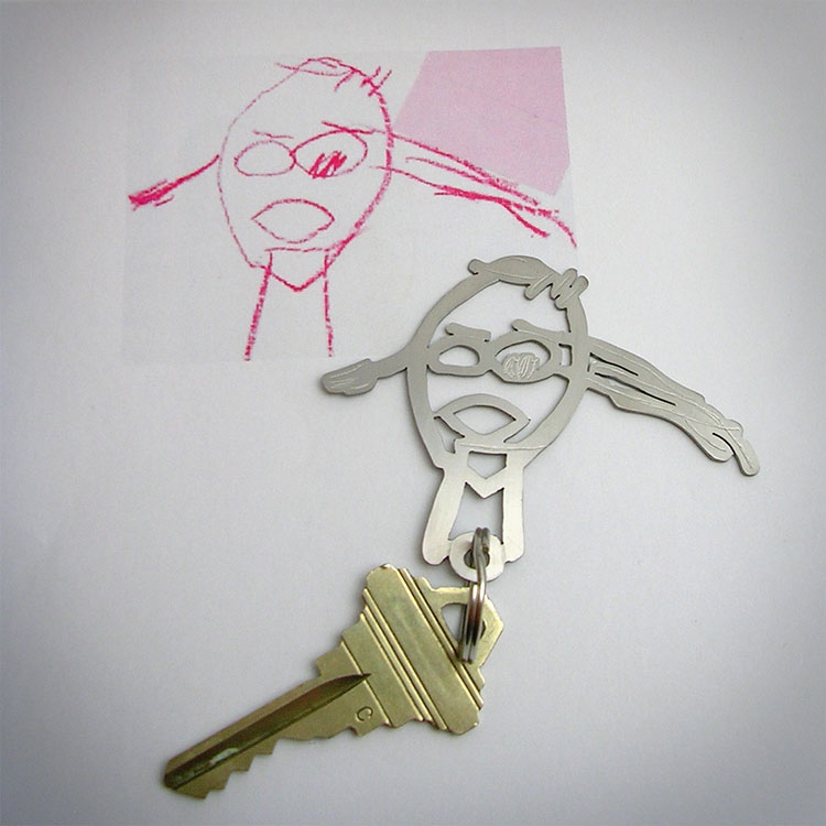 Your Child's Drawing As A Keychain