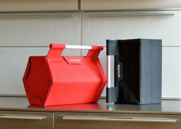 ZEBag Folding Wine Carrying Case Holds 6 Bottles Of Wine - Portable wall mounted wine holder