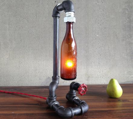 Antique Beer Bottle Lamp