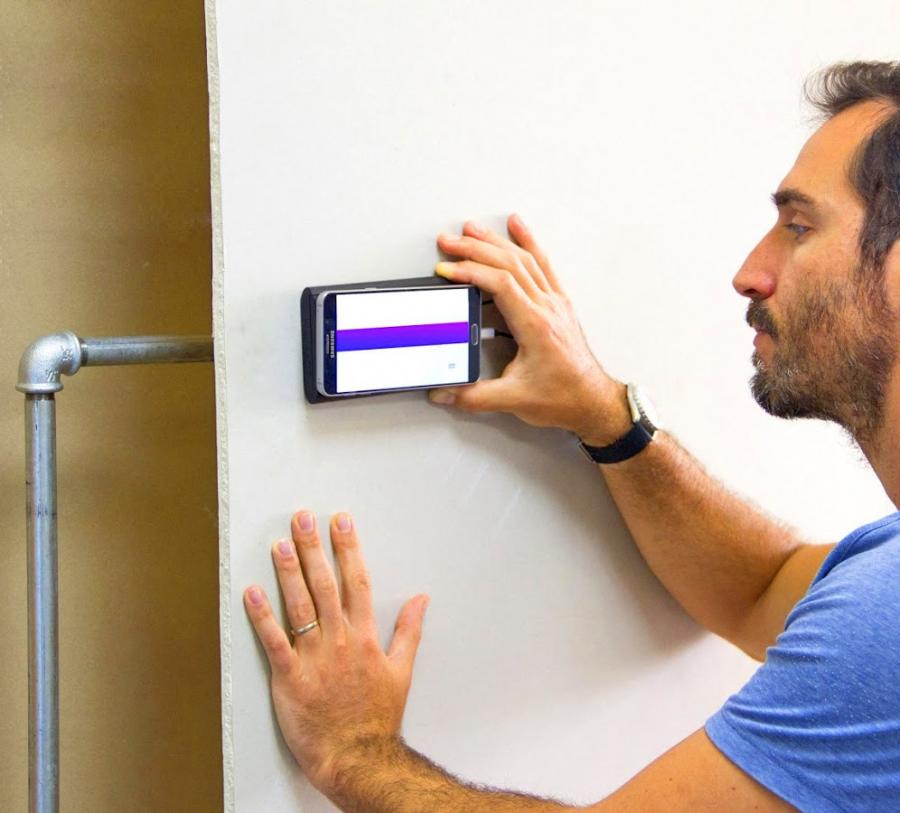 Walabot Phone Sensor Detects Studs Pipes And Wires Behind Walls