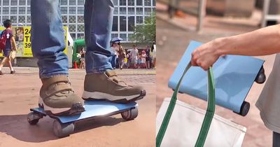 Walk Car: Flat Electric Hoverboard Scooter That Looks Like a Laptop