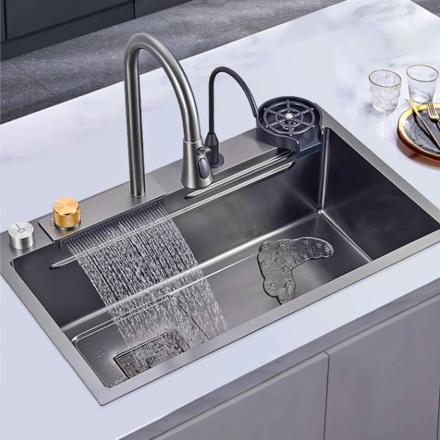 This Waterfall Kitchen Sink Might Be The Ultimate Modern Kitchen Accessory