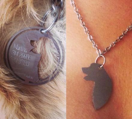 These Incredible Dog Tags Have a Cut-Out That Let You Share a Necklace With Your Dog