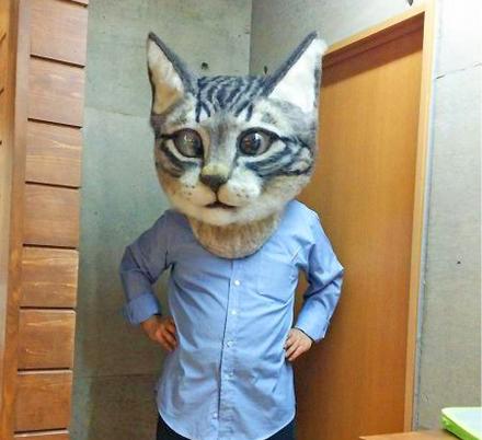 I Need One Of These Giant Super-Realistic Cat Head Masks In My Life