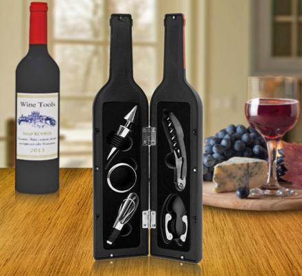 Wine Tools That Come In a Wine Bottle Shaped Container