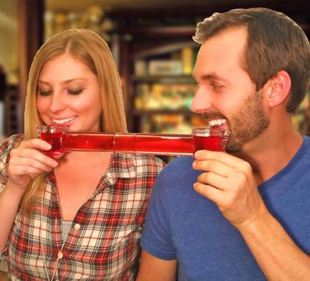 Wingman Shot Glass: Mini Shotski Tube, Lets You Take a Shot With a Friend