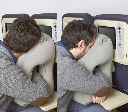 Inflatable flight clearance pillow