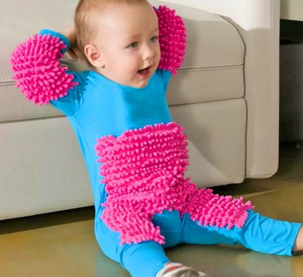 You Can Now Get a Baby Mop Onesie So Your Baby Can Help You Clean