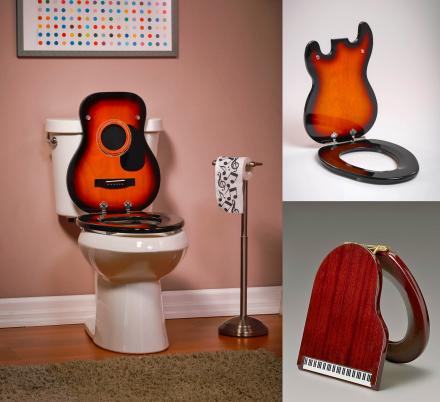 You Can Now Get a Toilet Seat That Looks Like a Guitar Or Piano