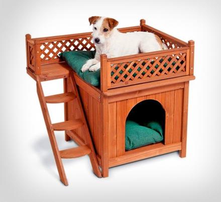 Wooden dog hot sale bunk bed