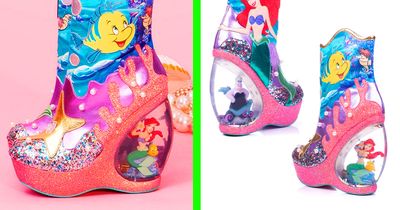 You Can Now Get Little Mermaid Boots With Snow Globe Heels Featuring Ariel and Ursula Figurines Inside