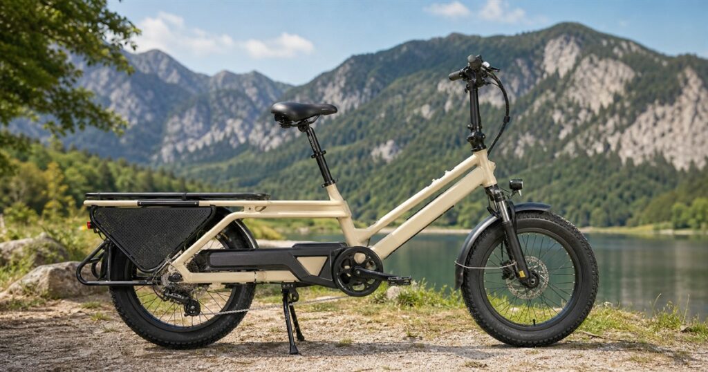 Fiido T3 Max style longtail cargo e-bike in an outdoor setting