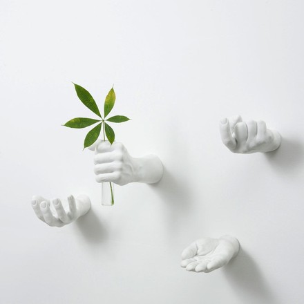 Square tile image of Areaware Hand Hooks on a wall