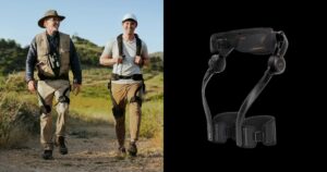 Hypershell hiking exoskeleton trail and product collage