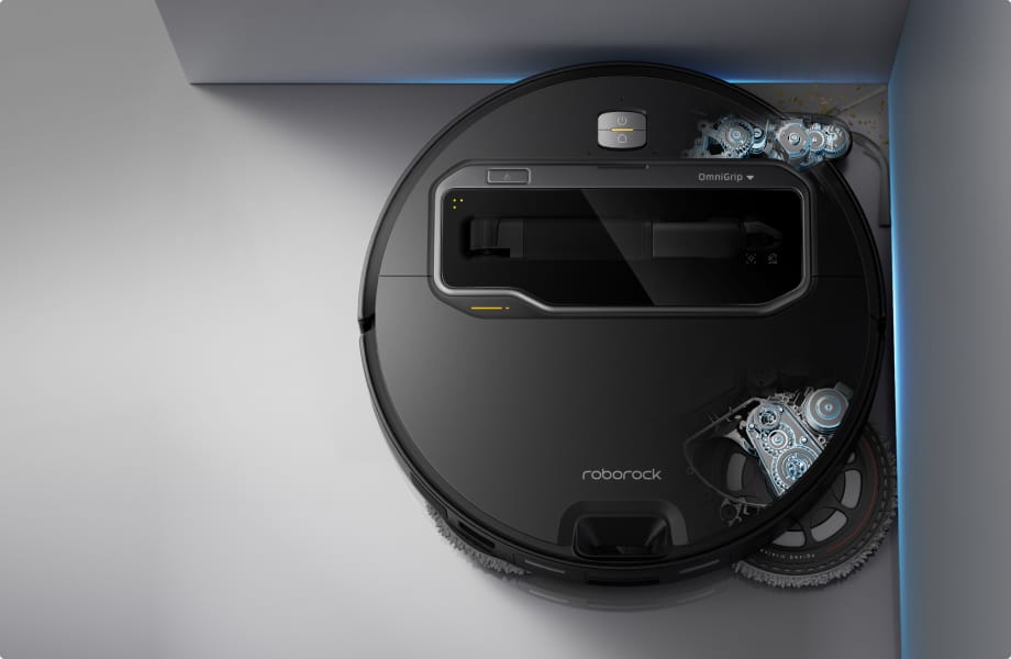 Top view of the Roborock Saros Z70 robot vacuum and mop system