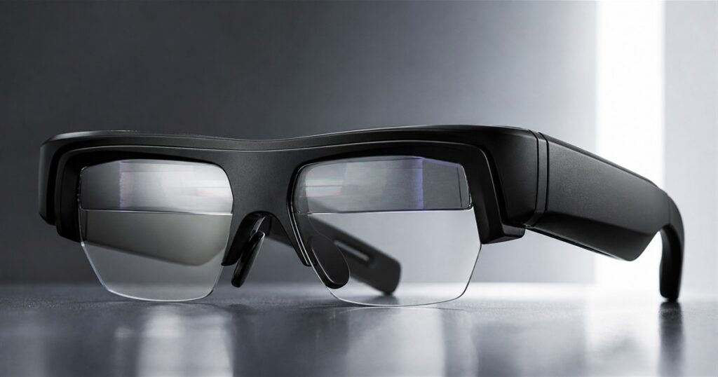 Snap Specs standalone AR glasses on a dark studio surface