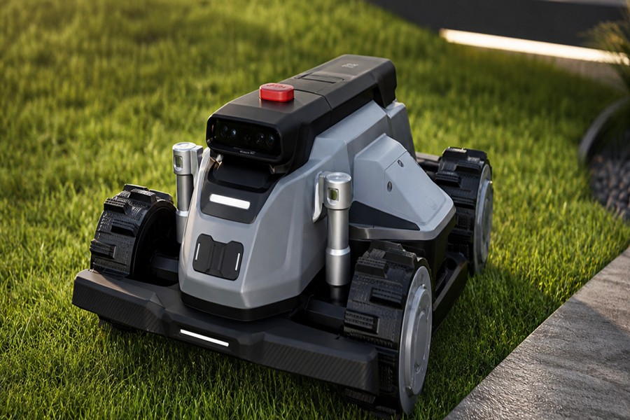 TerraMow X AWD robot mower on a lawn