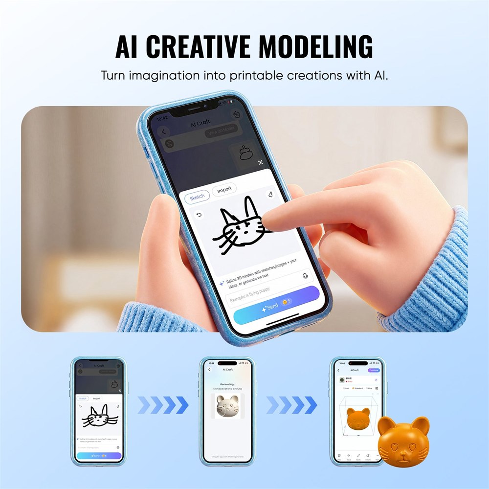 UFun app sketch-to-3D modeling workflow for the Funbox printer