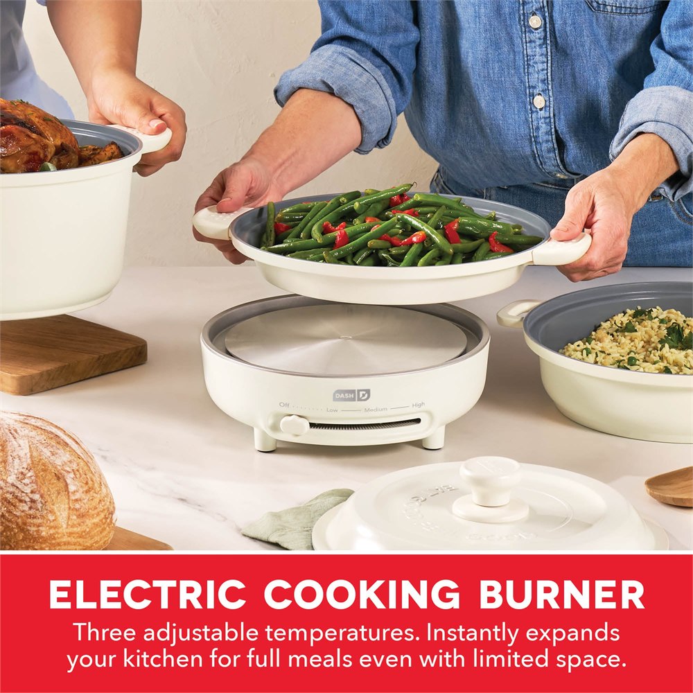 Dash Stacks electric burner used for countertop cooking