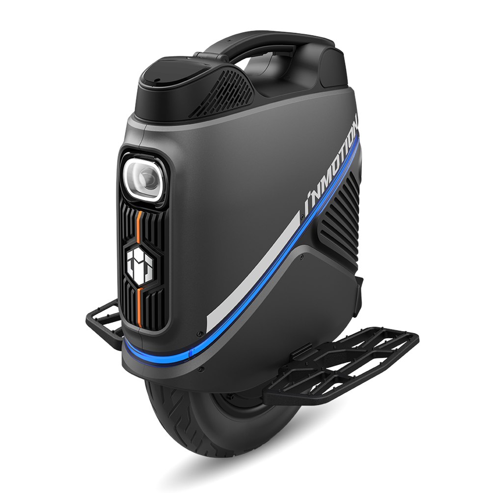 INMOTION V9 electric unicycle angled side view