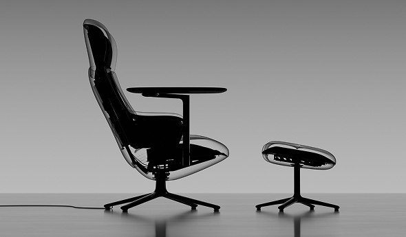 Diffrient Lounge engineered for multiple supported work postures