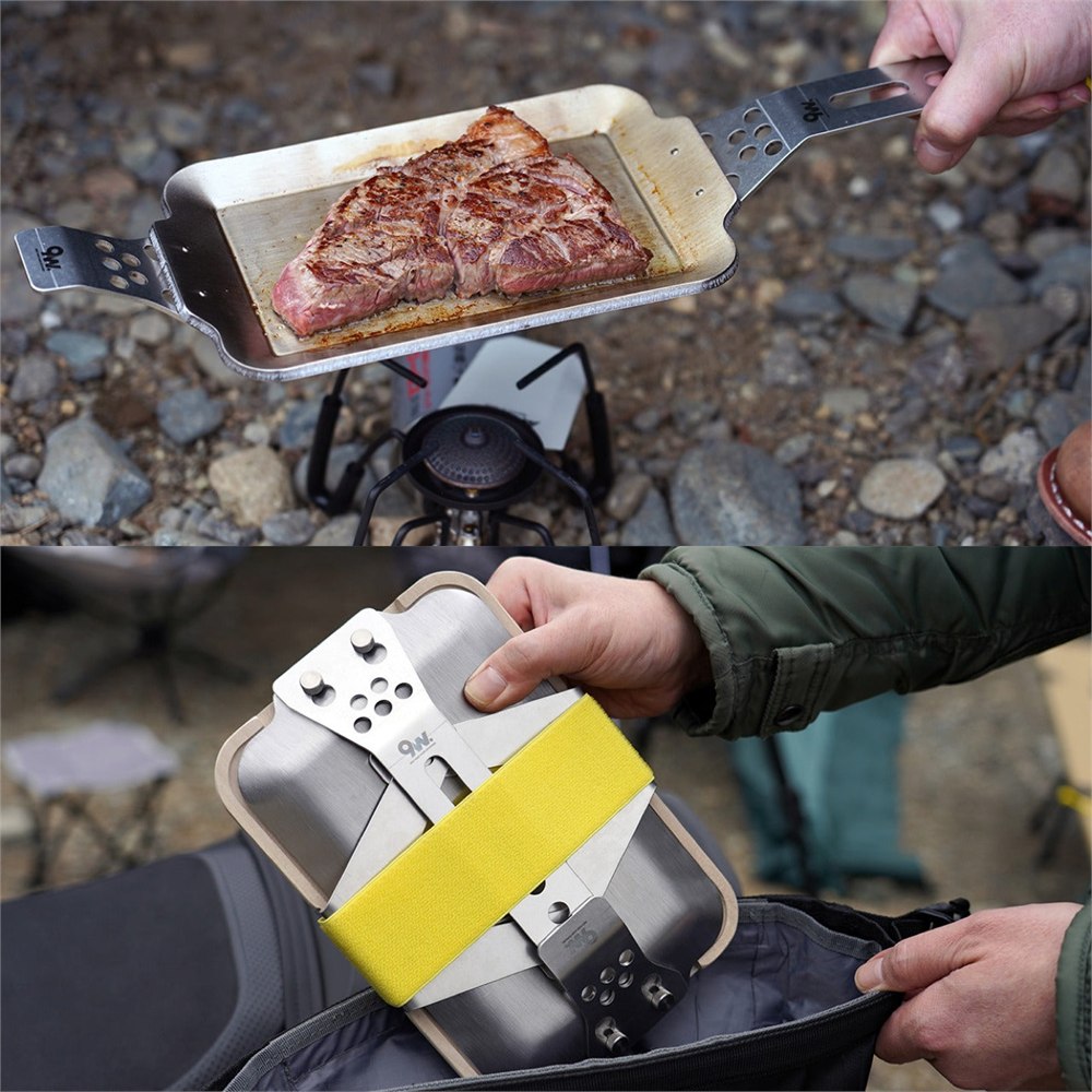 Compact modular grill plate special set with cooking plate and carry board