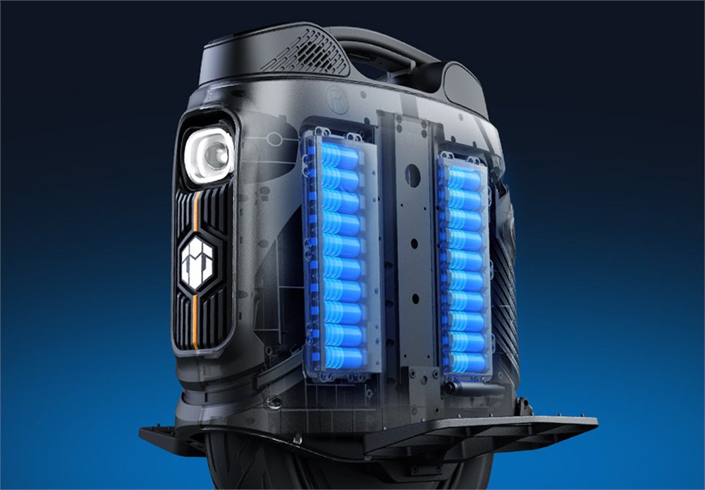 INMOTION V9 electric unicycle battery pack detail