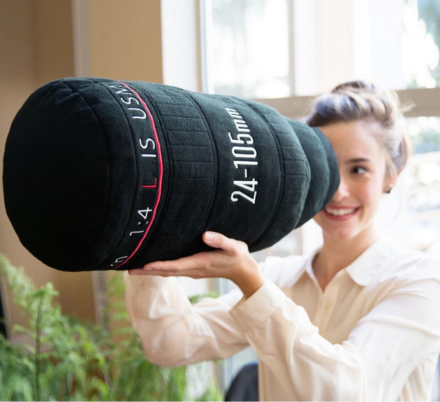 Plush Camera Lens Pillow