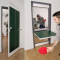 There's Now a Table Tennis Door That Folds Down Into a Ping Pong Table