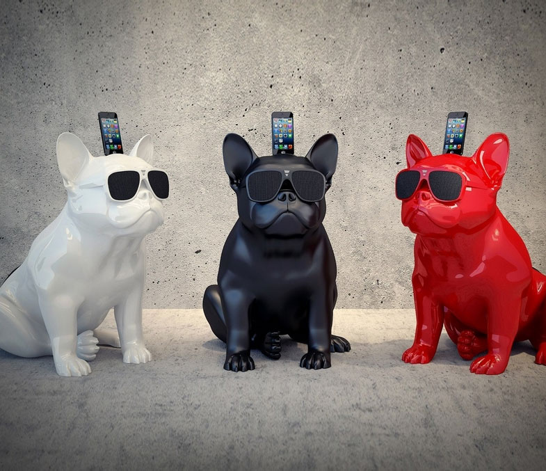 French Bulldog iPhone Speaker Dock
