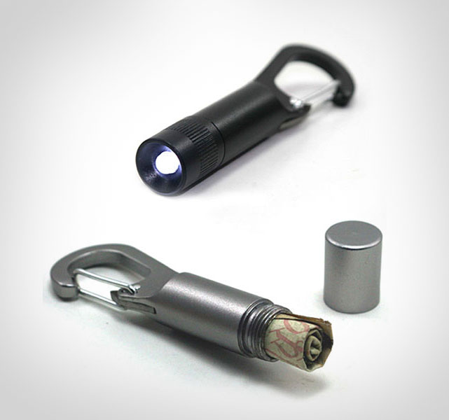Screwpop Travel Stash Keychain and Flashlight