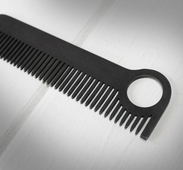 Matte Black Steel Comb
