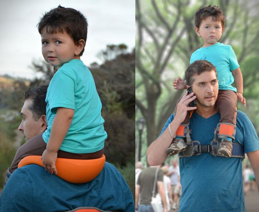 SaddleBaby: A Hands Free Shoulder Carrier For Your Child