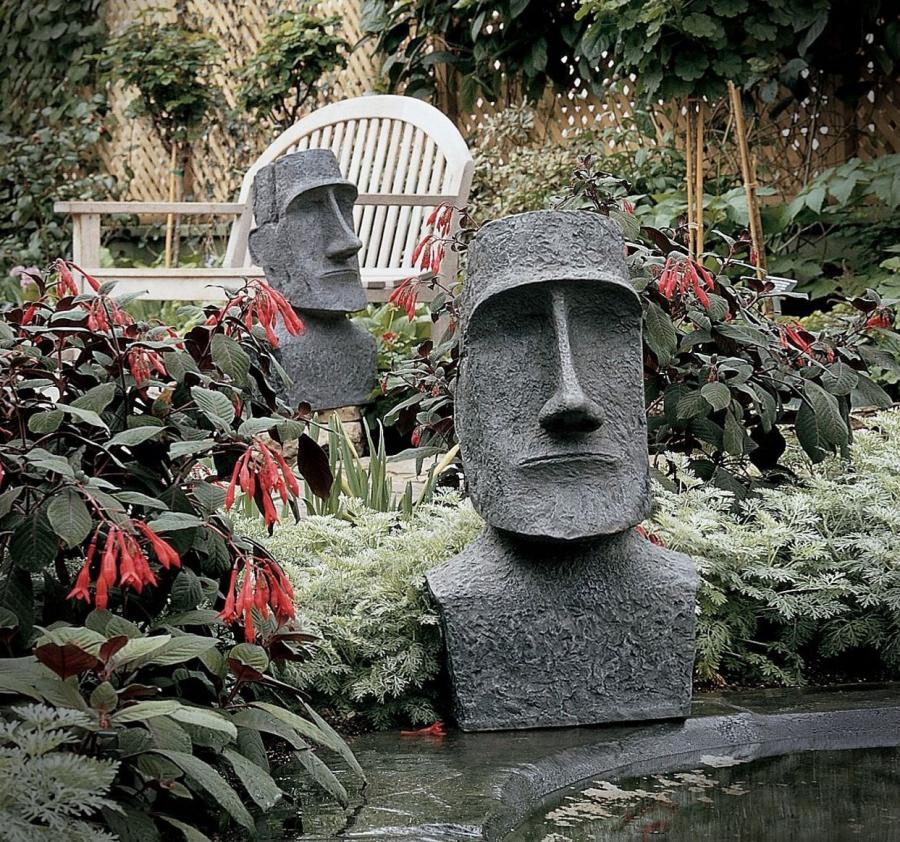 Easter Island Monolith Garden Sculpture