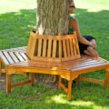 These Wrap-Around Tree Benches Provide Beautiful Outdoor Seating Around The Base Of a Tree