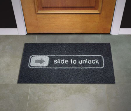 Slide To Unlock Doormat