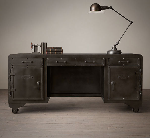Iron Desk Built Like a 20th Century Vault
