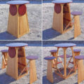The Quad Micro Bar Table Hides Four Expandable Bar Stools Inside Of It