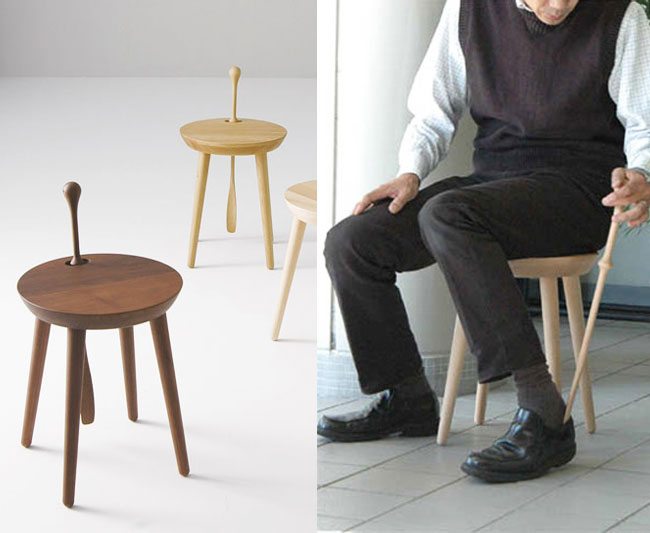Step Step: A Stool With A Shoehorn In It