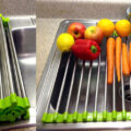 This Genius Roll-Up Sink Rack Lets You Easily Rinse Foods and Dry Dishes