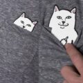 Hidden Cat Flicking You Off In Pocket of T-Shirt