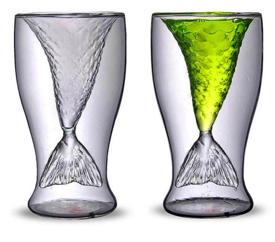 Mermaid Tail Cocktail Glasses ( Set of 2)