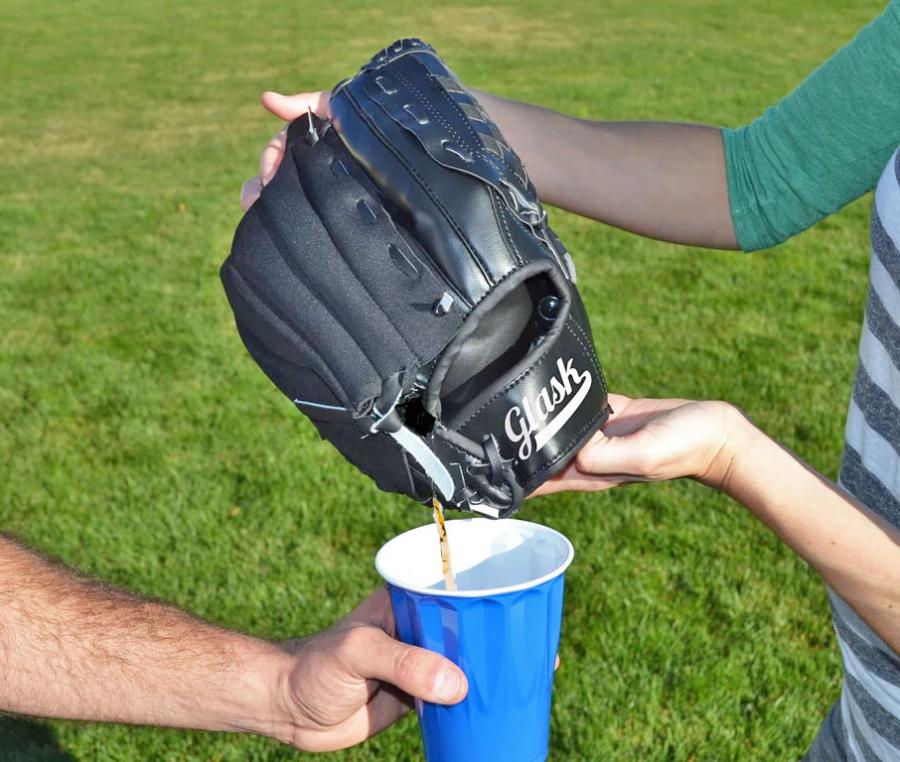Baseball Glove Flask