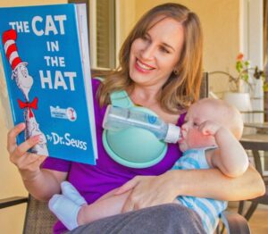 Beebo: A Hands Free Baby Bottle Holder That You Strap To Your Chest