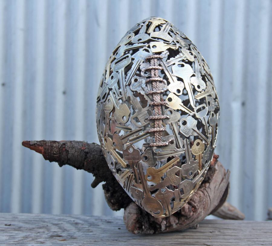 Key Art - Football Made From Old Recycled Keys